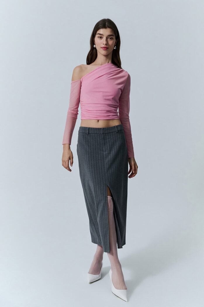 Front Slit Midi Skirt - Image 4