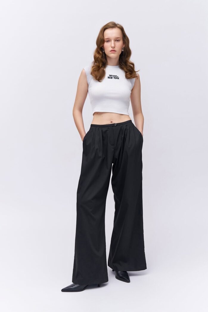 High Waist Trousers Black