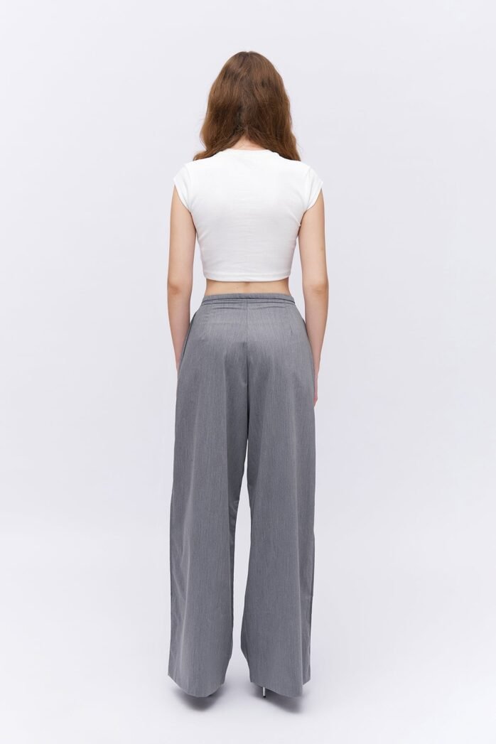 High Waist Trousers Gray - Image 4