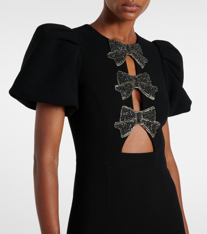 Eliana ruffled  midi dress Black - Image 4
