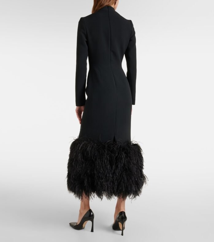 Feather-trimmed cady Black - Image 2